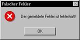 Fehlermeldung